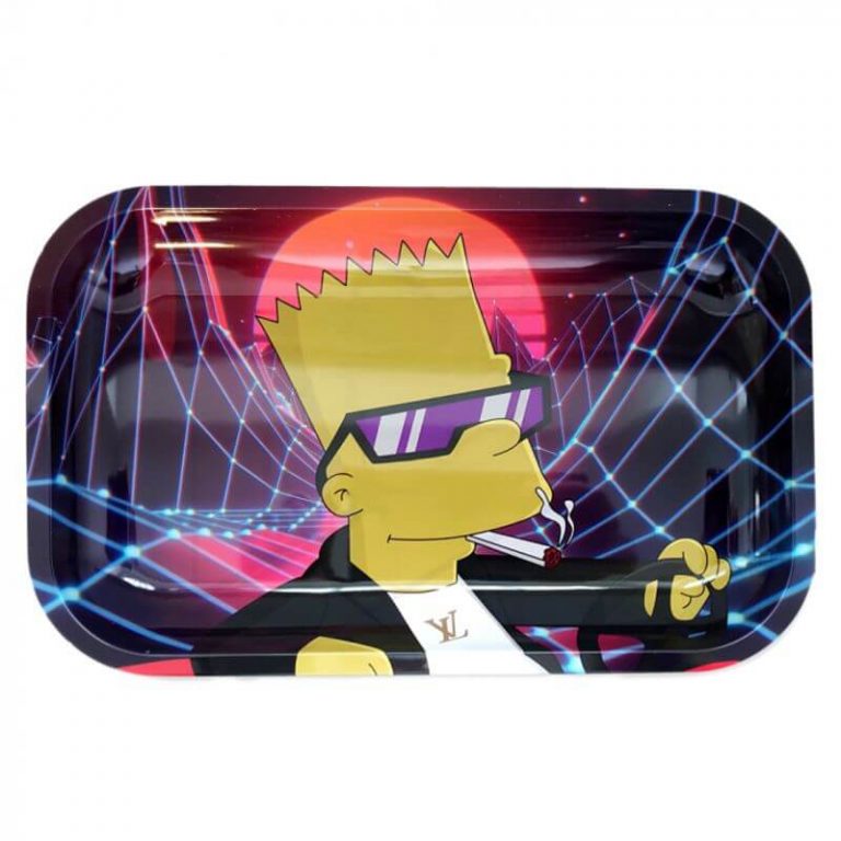 Bart Simpson Metal Rolling Tray Rolling Buddy Vape Shop Head Shop