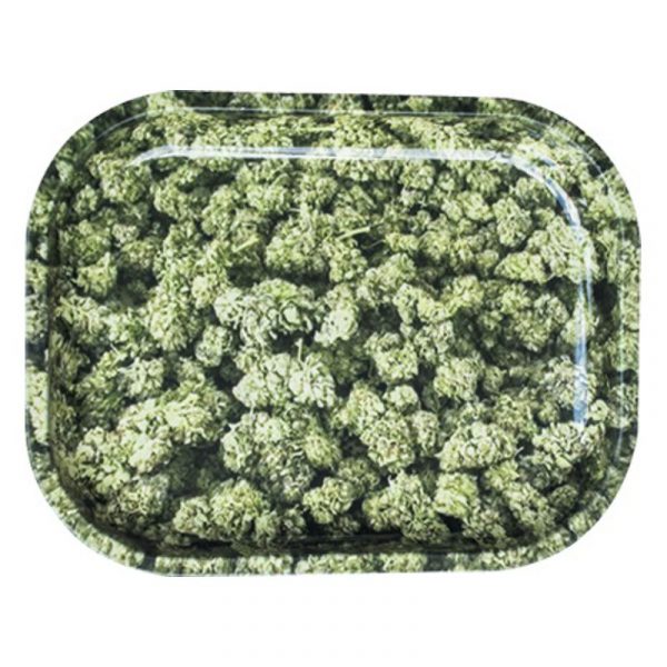 Buds Medium Metal Rolling Tray